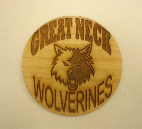 Laser-engraved-team-logo-on-wood